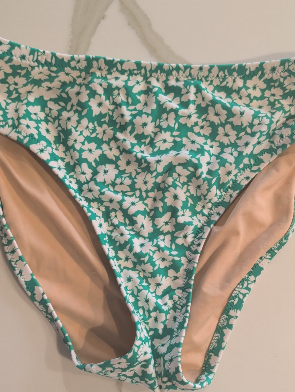 J. Crew Teal Floral Bikini Bottoms